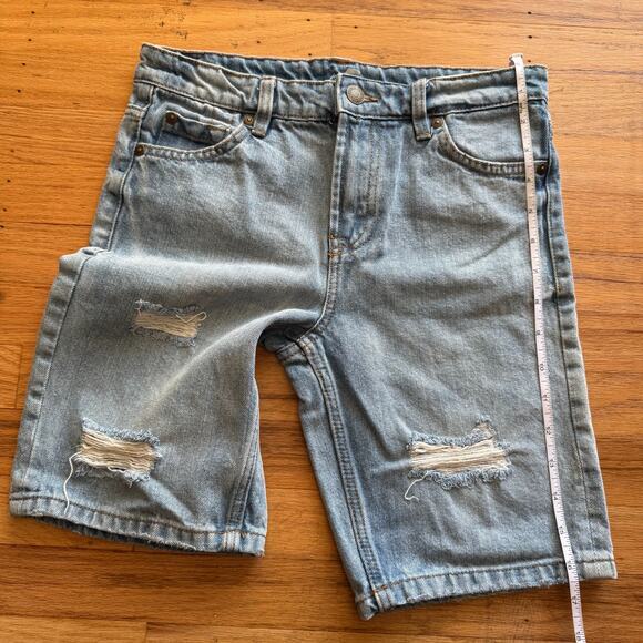 7 For All Mankind Kids Distressed Denim Bermuda Shorts Size 10 Tween - Picture 6 of 8